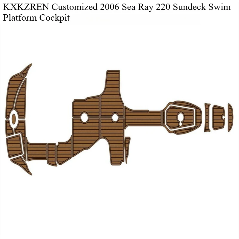 

KXKZREN Customized 2006 Sea Ray 220 Sundeck Swim Platform Cockpit Pad for Yacht Boat Decking Sheet Self-adhesive Flooring Pad