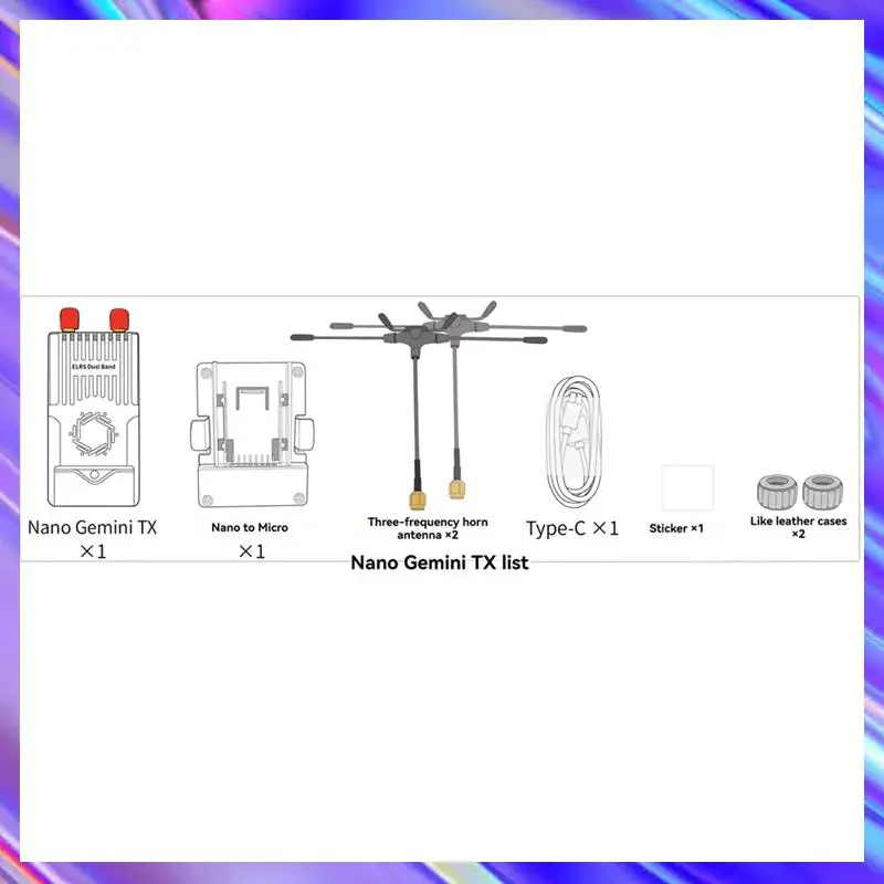 

C3 NANO GEMINI TX 915M/2.4G Dual-Frequency Switching With Nano To Micro-Adapter Box For FPV Long Range Drone DIY Part