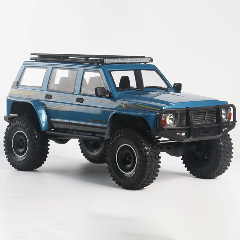 YK4107PE 1/10 RC Crawler Simulation Nissan Patrol Y60 4WD Brushless Off‑Road Truck 2‑Speed Gearbox Differential Lock LED Lights