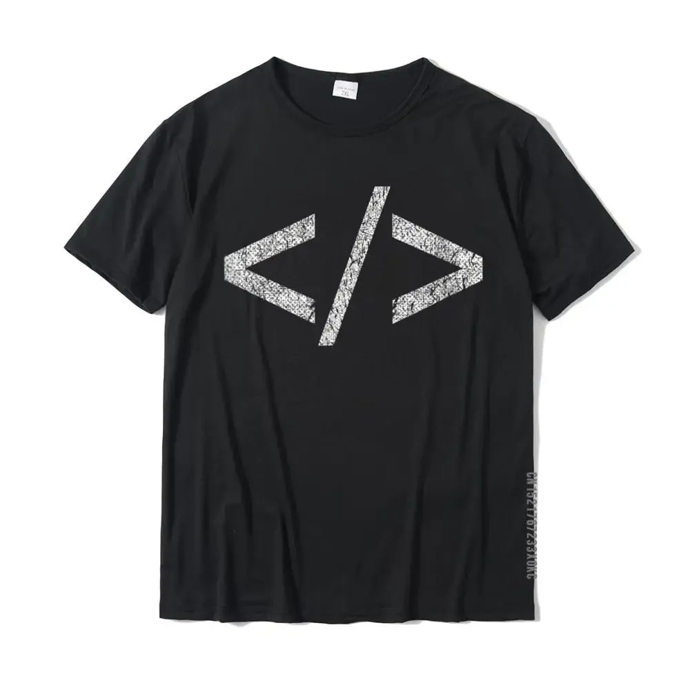 Minimal HTML Tag T-Shirt Web Designer Tee Shirts Tops & Tees Company Custom Cotton Mens Tshirts Leisure