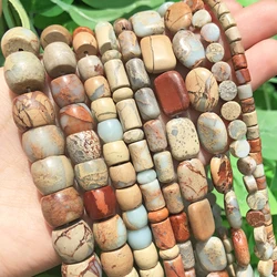 44 Types Natural Shoushan Stone Bead Sediment Gem Oval Column Drum Rondelle Loose Beads for Jewelry Making DIY Bracelet Handmade