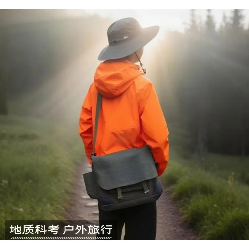 Field Geological Exploration Kit Shoulder Canvas Toolkit Mountaineering Fossil Specimen Sampling Hangable Geological Hammer