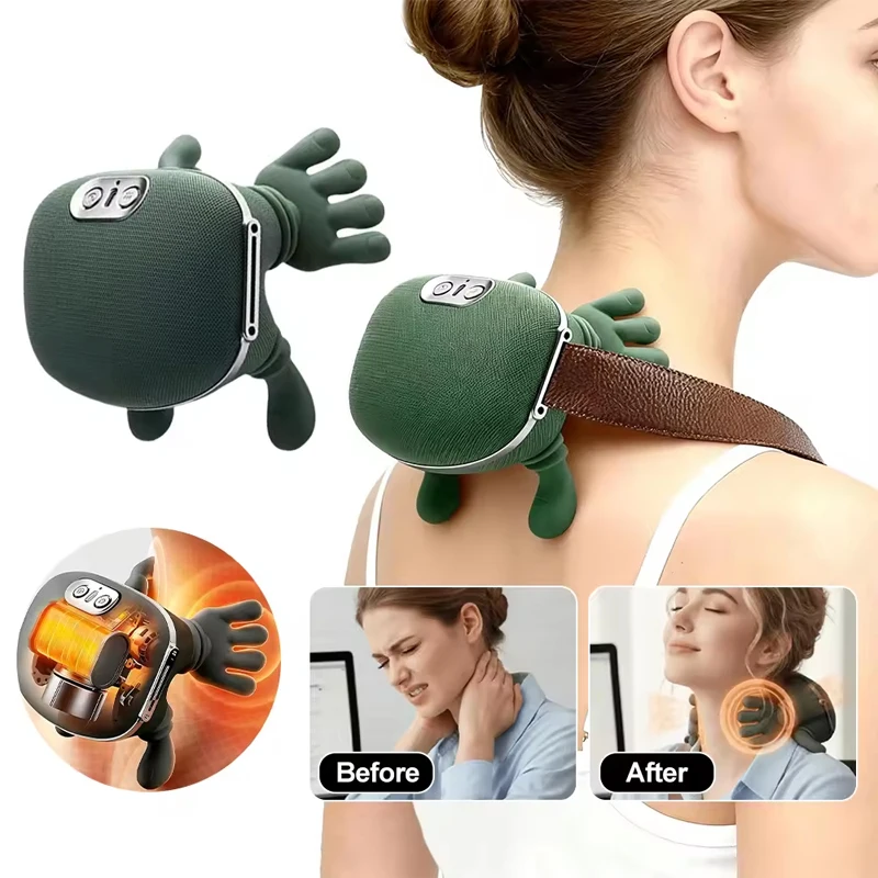 

Neck Massager Portable Cervical Massager with 3 Modes Bionic Heating Massager for Neck Muscle Massage Relax Back Massager Women