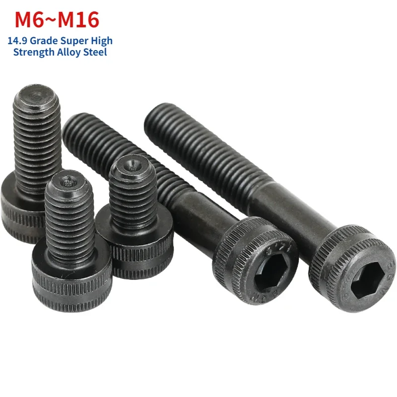 M6 M8 M10 M12 M14 M16 14.9 Grade Super High Strength Hexagon Socket Cylindrical Head Cap Screw Alloy Steel Black Extension Bolts