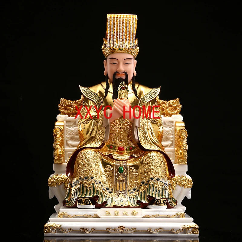 Hanbai Jade Jade Emperor Decoration Jade Emperor and Godess of Heaven Statue Worship Living Room Decoration