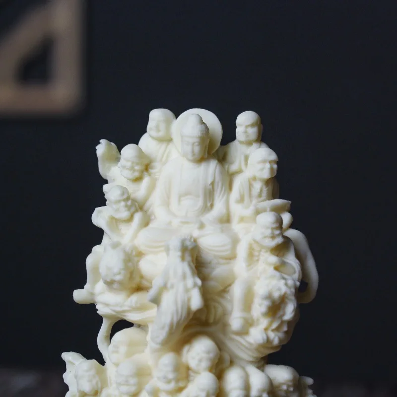 Factory Direct Supply Ivory Nut the Eighteen Disciples of the Buddha Buddha Ornament Character Statue Home Desktop Decoration Li