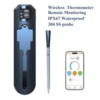 Bluetooth Meat Thermometer BBQ Master Fast Response Waterproof Kitchen Monitoring Mobile App Control Oven Grill