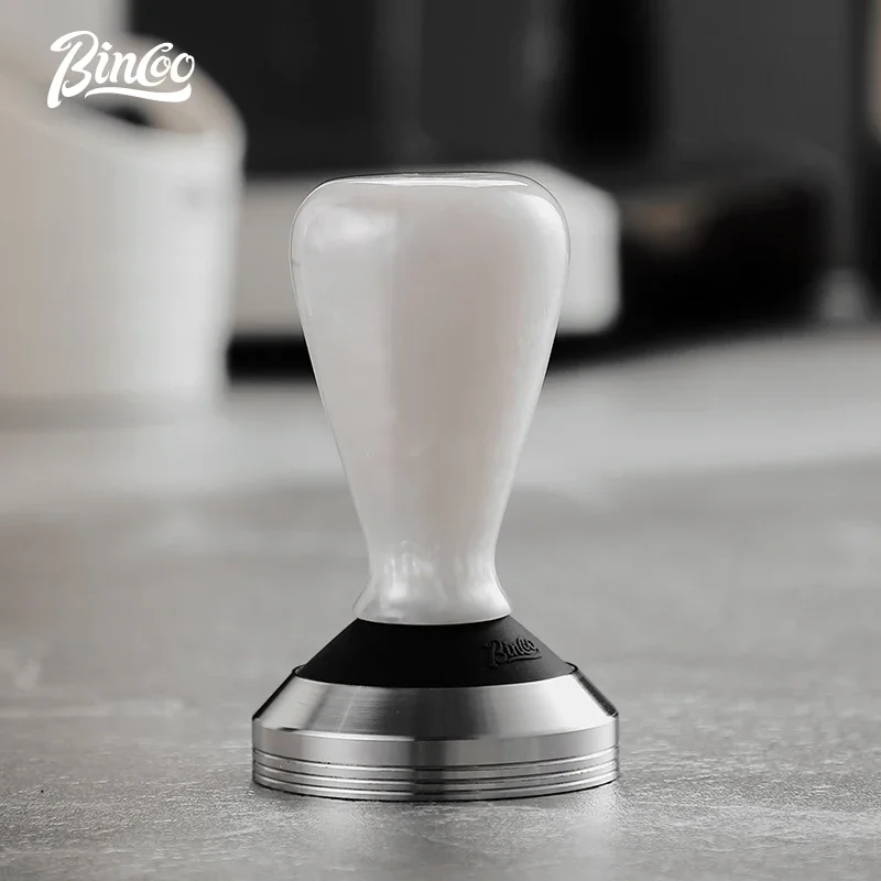 

Bincoo Colorful Resin Tamping Hammer Stainless Steel Flat Bottom Coffee Tamper Italian Coffee Utensil 51/58mm Universal