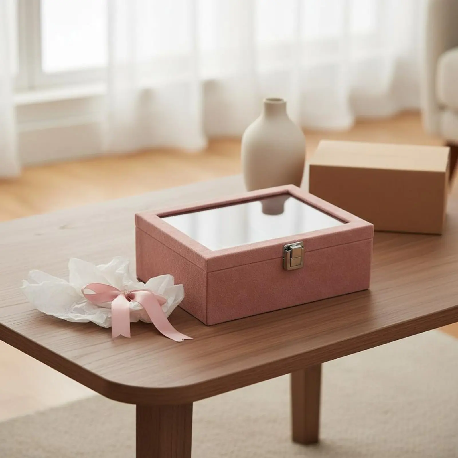 

Bracelet Organizer with Pillows Removable Inserts Watch Storage Box Soft Watch Storage Box Dustproof for Closet