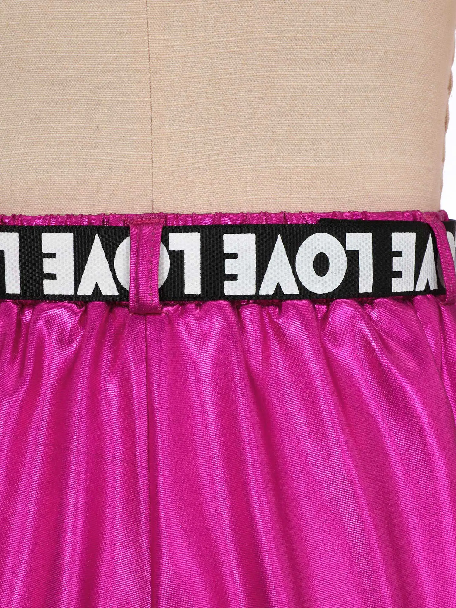 Traje de baile de Jazz para niñas, pantalones a cuadros con cintura elástica y acabado brillante y cinturón desmontable para clases de baile callejero de Hip Hop