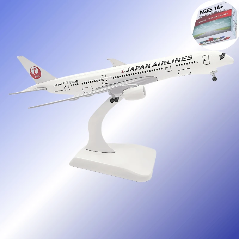 

Металлическая модель самолета 20 см, сплав металла B787, японская модель самолета, реплика с шасси, материал из сплава, авиационная имитация, подарок