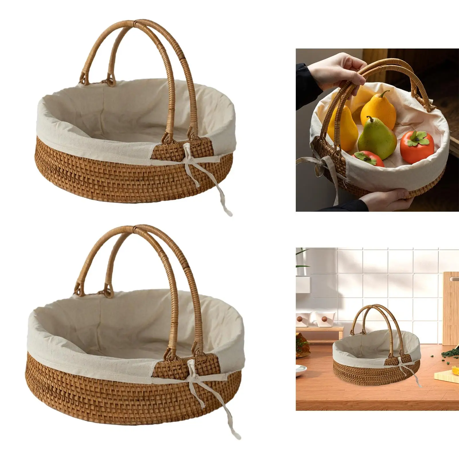 Picnic Flower Basket Home Storage Organizer Baskets Multi-scenario Sturdy