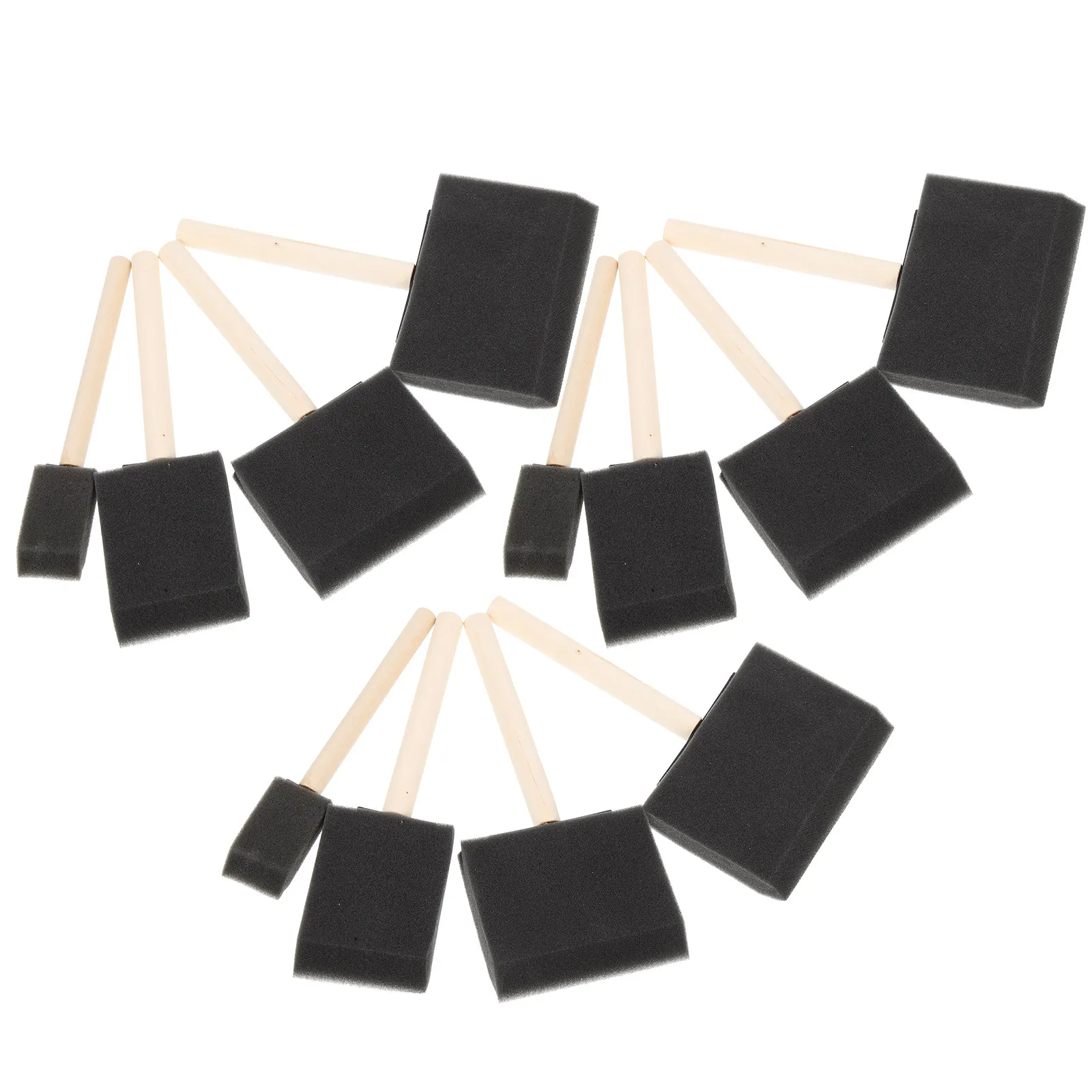 

12Pcs Drawing Sponge Brushes Art Painting Tools Comfortable Handle Creative Painting Sponge Brushes for Watercolor Acrylic