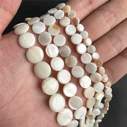 Natural White Mother of Pearl Shell Beads Rond Freshwater Shell Beads For DIY Jewelry Making Bracelet