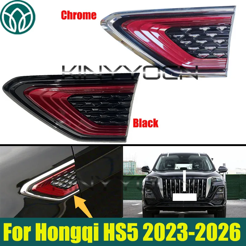 

Black Or Chrome Front Side Door Fender Vent Louver Trim Side Fender Trim For Hongqi HS5 2023-2026 Side Wing Door Fender