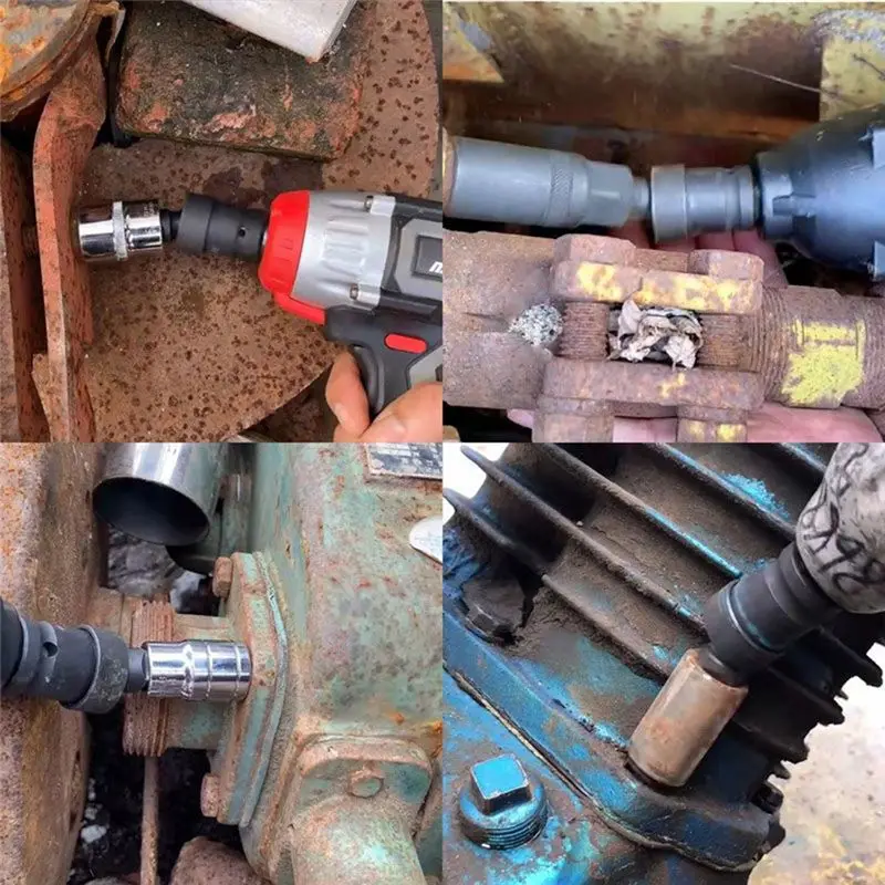 ABJY 360 degrés 1/2 pouces pivotant joint d'entraînement Air Impact Wobble clé électrique adaptateur de douille outil à main