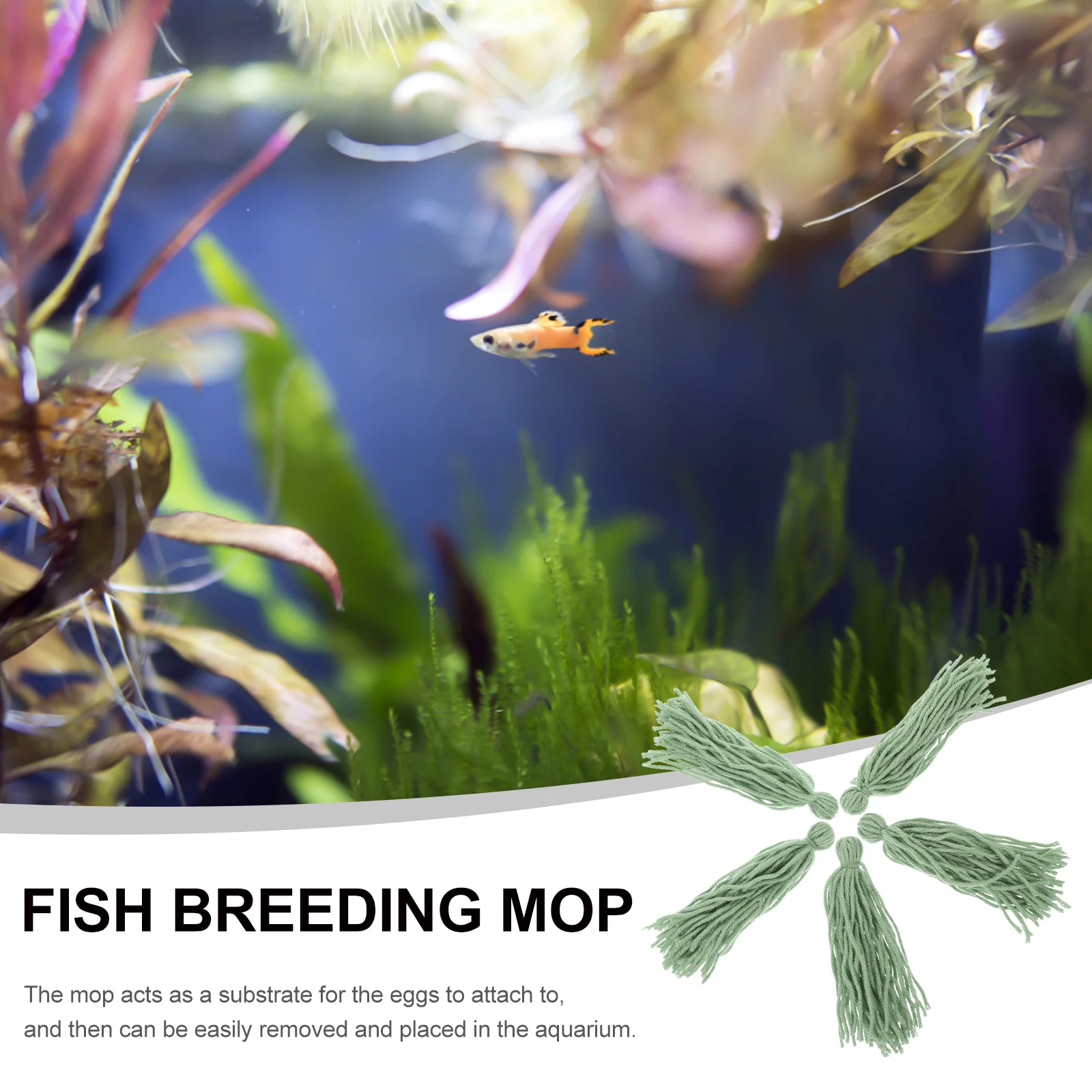 

5Pcs Fish Spawning Breed Mop Aquarium Angelfish Egg Laying Tool Shrimp Breeding Hideout Mop Fish Spawning Mops