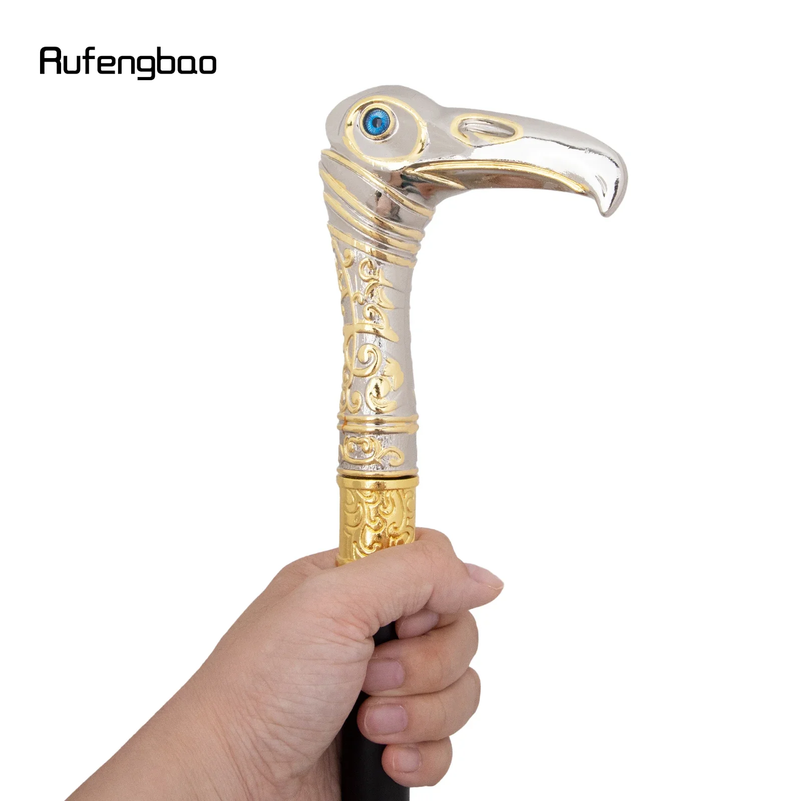 الذهبي الأبيض النسر رئيس الفاخرة الزخرفية عصا للمشي الفاخرة عصا أنيقة الأزياء قصب تأثيري سبيكة Crosier عصا 93 سنتيمتر
