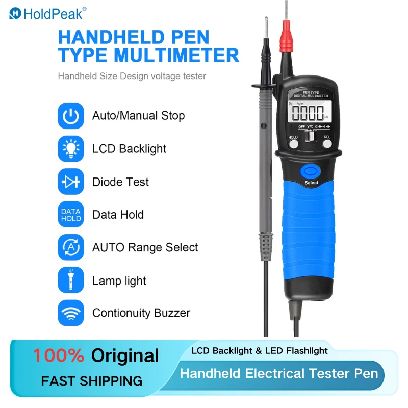 

Digital Multimeter Continuity Tester Voltmeter, AC/DC Voltage Pin Ohmmeter, Current, Resistance, Continuity Test with Test Leads