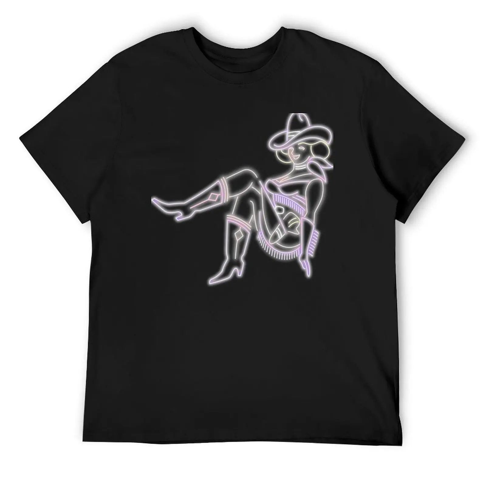 

Las Vegas Cowgirl Neon Sign T-Shirt Funny t-shirt topping valentines boutique clothes blue archive mens cotton t shirts