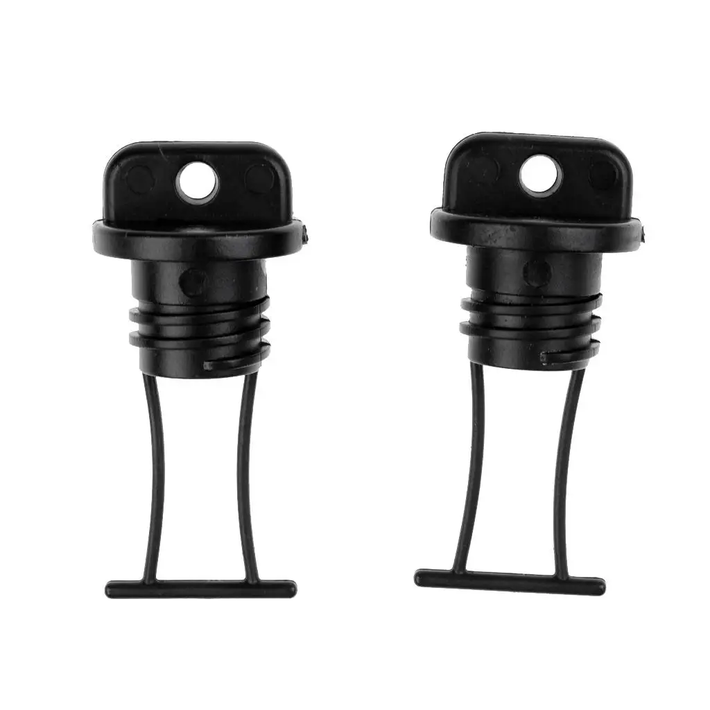 4x tapón de drenaje Universal para casco de Kayak, repuesto marino para navegación, color negro