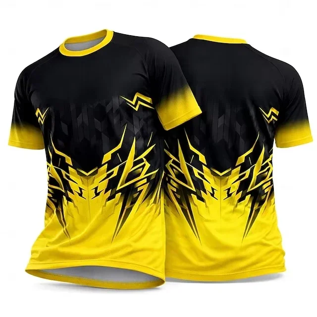 Men's Sport T-Shirt Athletic Shirt Summer Short Sleeve Quick Dry Moisture Wicking Breathable Gym sportwear Summer Ice Tees