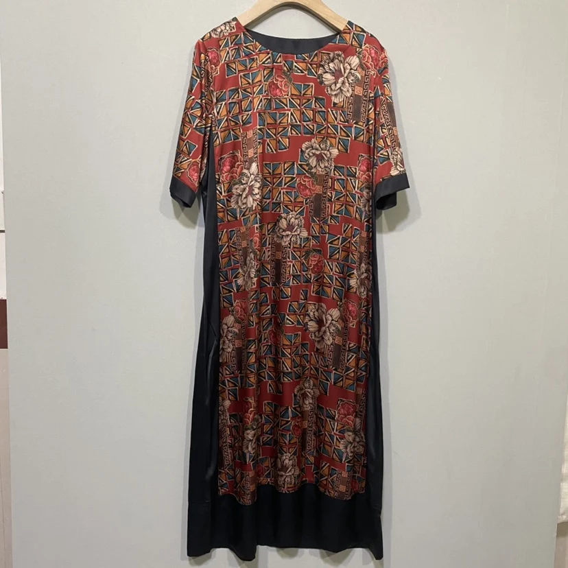 Vestido de seda de morera para mujer, Top largo de buena calidad, 92% seda