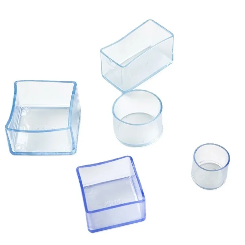 Non-Slip Chair Legs Caps Transparent PVC Round Table Chair Foot Cover Thicken Furniture Floor Protector Pads Leveling Feet image 5