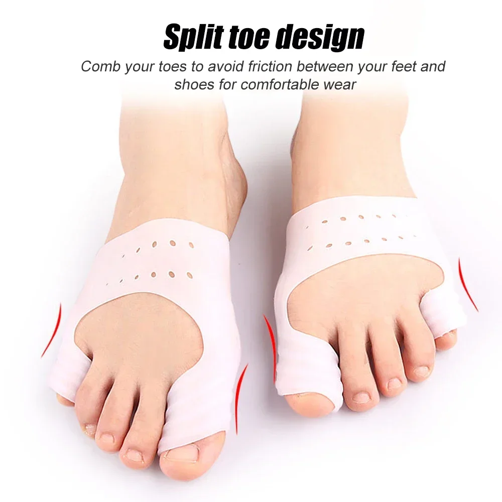 1 Pair Toe Separators To Correct Bunions, Toe Spacers, Bunion Protector Guards Gel Shield for Foot Pain Relief, Calluses & Corns