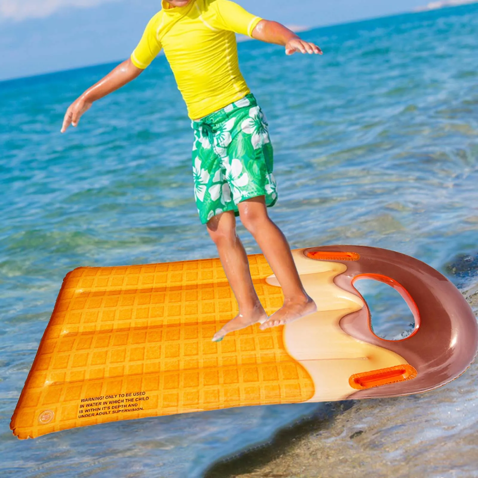 Inflatable Surfboard for Kids Floating Surfboard Pool Toy for Slip and Slide Children Bodyboards for Surfing Water Sports