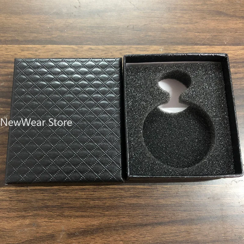 Diamond Pattern Black Pocket watch box organizer luxury box men jewellery