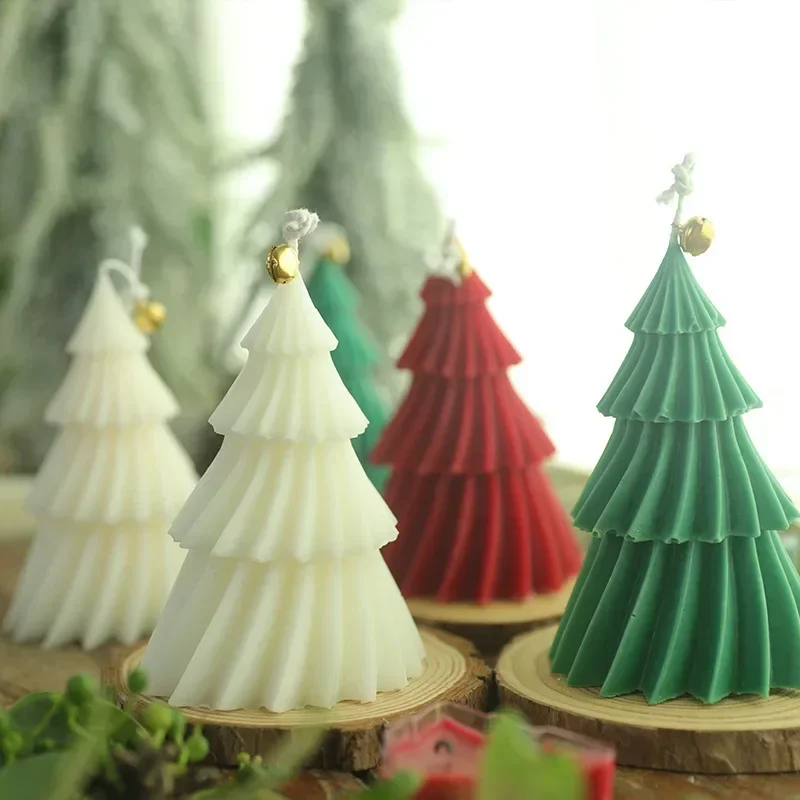 Christmas Tree Scented Candles Silicone Mold DIY Aromath Candle Soap Making Tools Resin Molds Christmas Candle Scented Decor