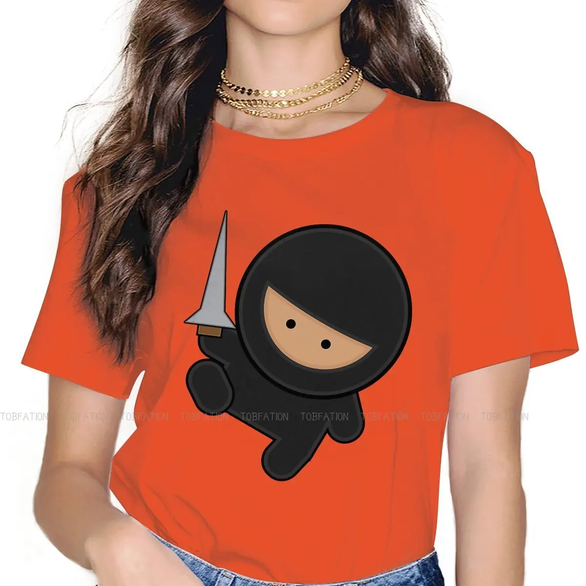 Small Ninja B Casual TShirt Jackie Chan Adventures American Style Casual T Shirt Girl Short Sleeve Unique Gift Idea