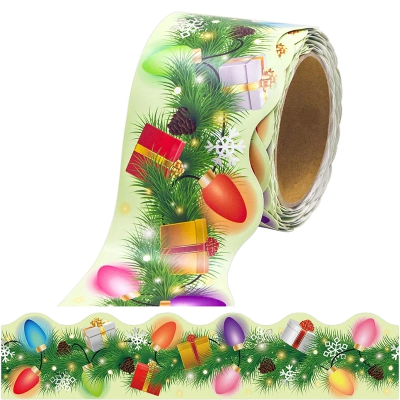 حافة لوحة الإعلانات الملونة لتزيين حدود عيد الميلاد لتزيين الفصول الدراسية