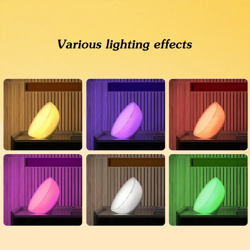 WiFi+Bluetooth Smart Portable Dimmable Table Lamp Atmosphere Light New 1 PCS Desktop Small Night Bowl Lamp for Bedroom Game Room