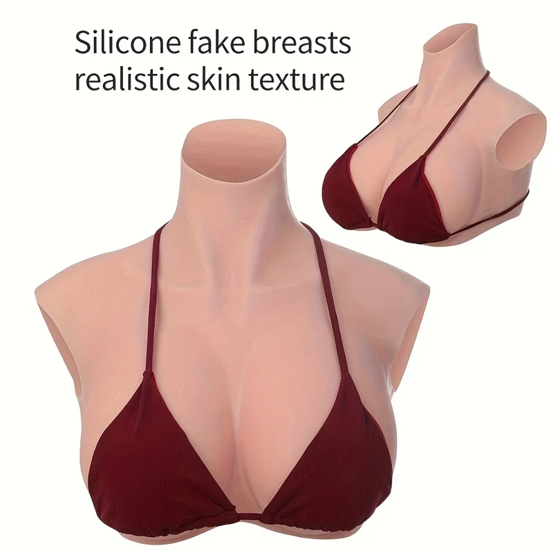 Silicone wearing realistic breasts, breathable, comfortable, and elastic fake breasts, suitable for cross dressing gender transi