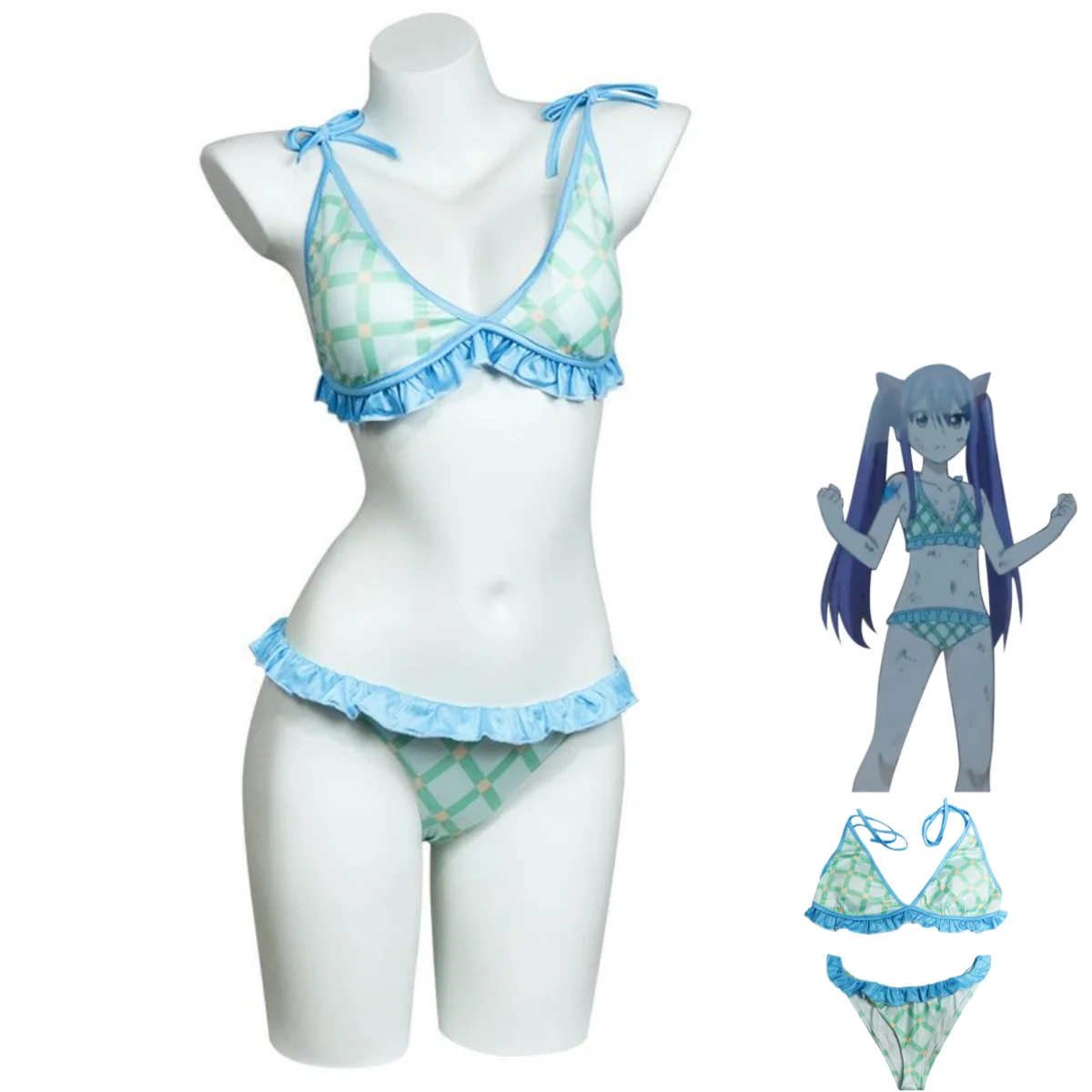 Женский костюм для косплея Венди марвелл из аниме «Фея хвост», костюм для косплея с париком и рассеянными волосами, женский купальник, сексуальный костюм бикини, 100 год