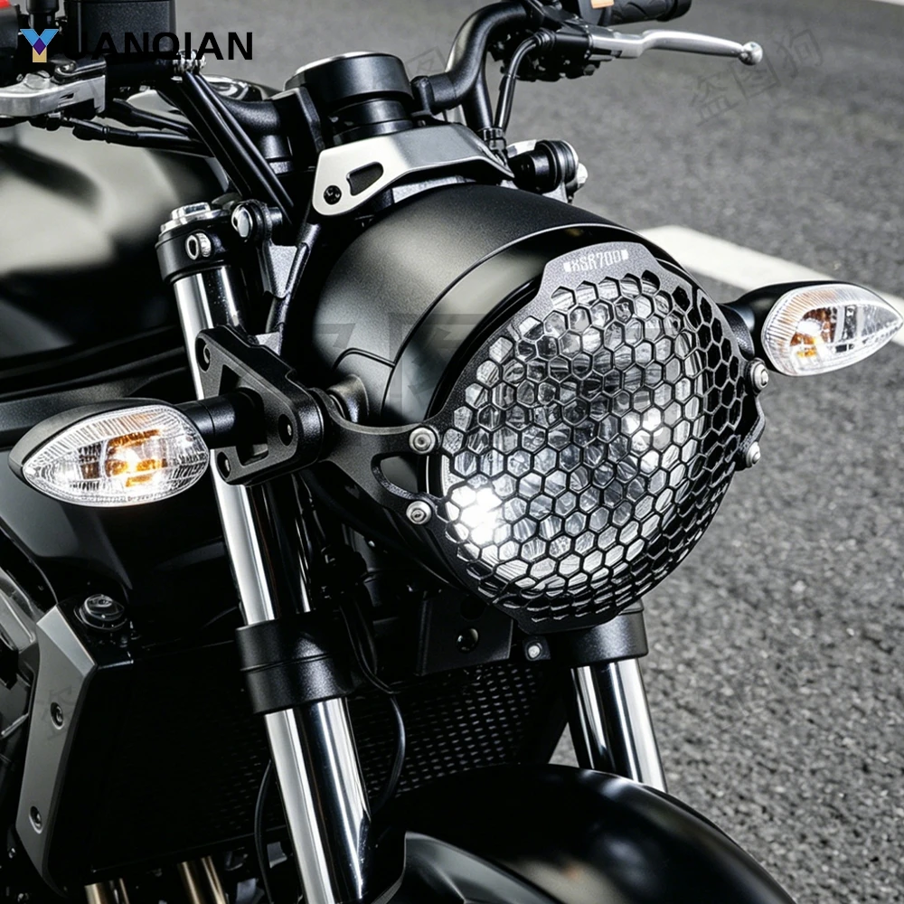 Motorrad-Scheinwerferschutz, Scheinwerfergitter-Abdeckung für Yamaha XSR700 XSR 700 2016-2021, Retro-Bike-Scheinwerfer-Schutzgitter