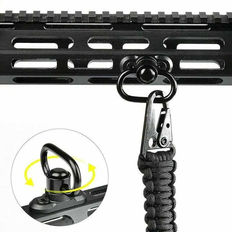 

M-Lok Quick Detach Release Sling Buckle with Swivels Stud QD Strap Rail Mount Adapter Ring Outdoor Hunting Accessories