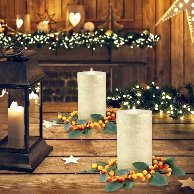 QX2E Delicate Candlestick Holder Halloween Home Fireplace Halloween Wreath