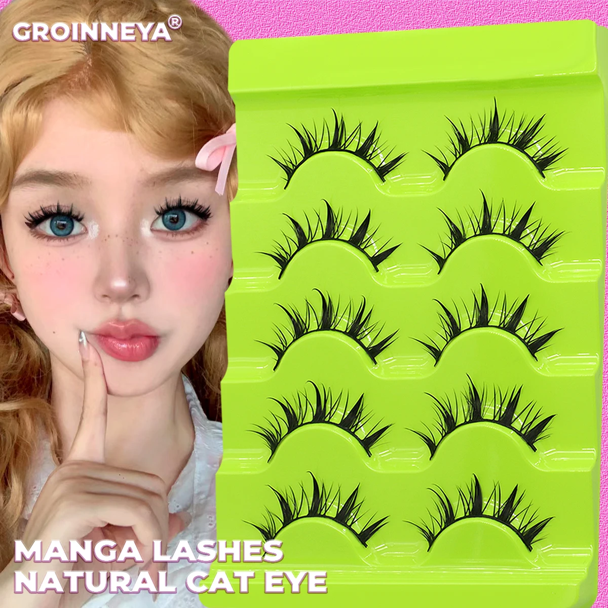 

5 пар, накладные ресницы из искусственной норки