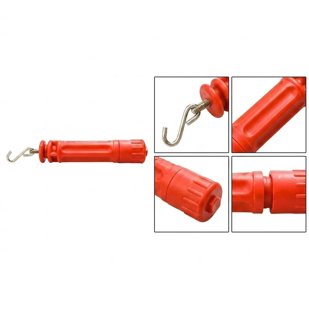 Swim Lane Line Tightener Red Made of Stainless Steel and PP for Pool Lane Stability Easy Installation No Assembly Required