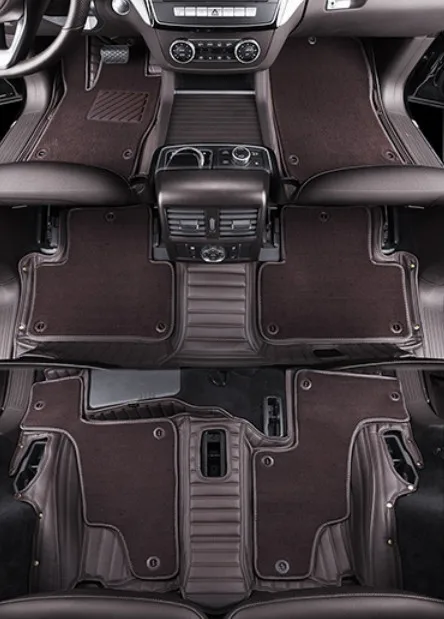 

High quality! Custom special car floor mats for Volkswagen Tiguan Allspace 7 seats 2023-2018 waterproof double layers carpets