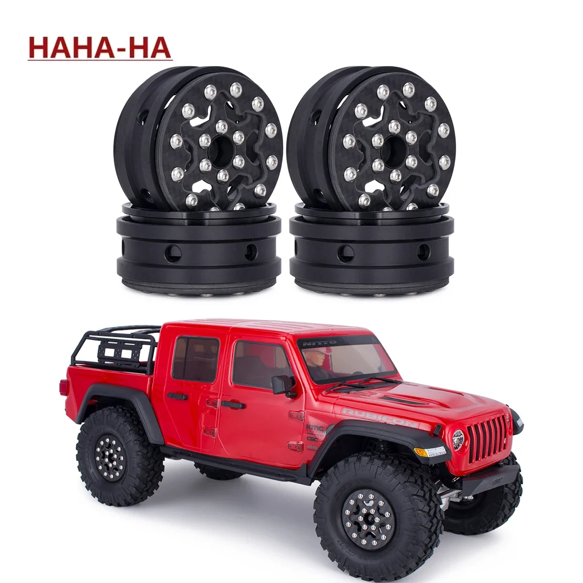 1.9 High Performance Carbon Fiber Beadlock Wheel Rims for 1/10 RC Crawler Car SCX10 Capra TRX4 VS4-10 H10 OPTIC DIY