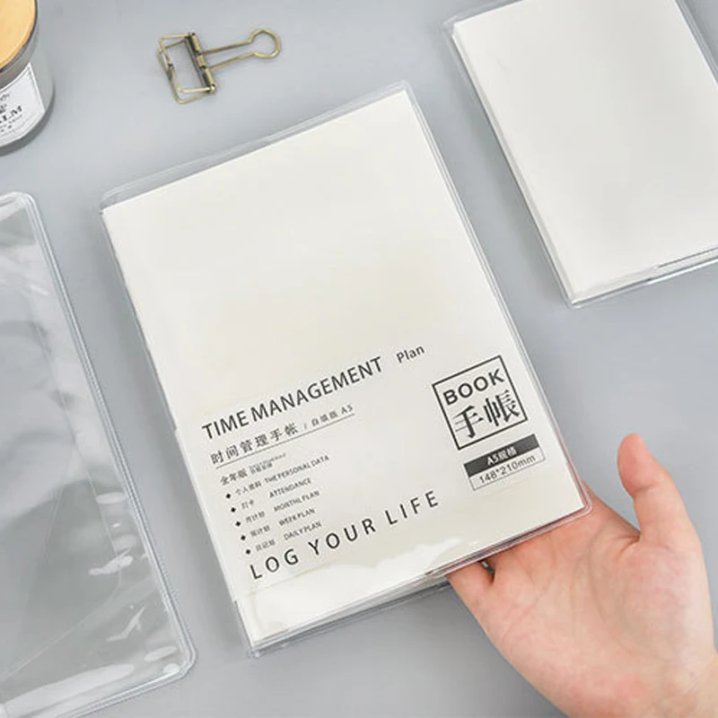 Fromthenon A5 A6 Notebook Inner Pages Soft PVC Transparent Protective Cover Loose-Leaf Planner Journal Book Cover - view 4