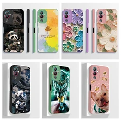 For Tecno Pova 4 Case Cute Astronaut Flower Style Matte Liquid Silicone Bumper Shell For Tecno Pova 4 Pro New Design Cover Funda