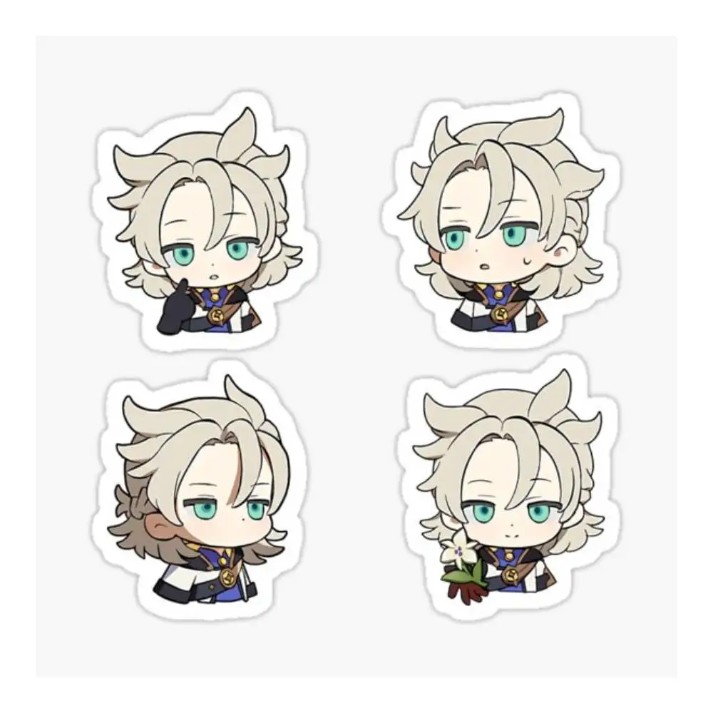 Albedo Genshin Impact Chibis Set Sticker Ersonality Decoration Car Electric Car Helmet Rear Windshield Body