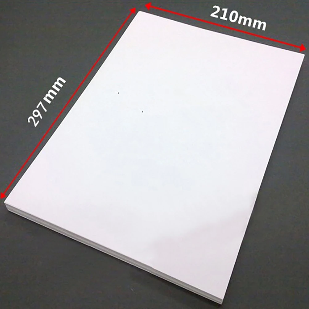 100 قطعة A4 ورق الكتابة اللاصق للطباعة بالليزر لمكتب المدرسة ورق ملصقات ذاتي اللصق ناسخة ورقة فارغة متوافقة