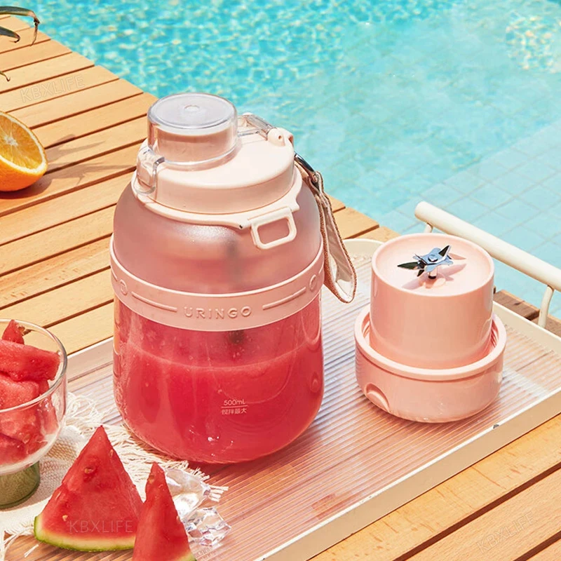 500ml Electric Juicer Portable Fruit Juice Cup Wireless Smoothie Blender Fruit Mixers Juice Machine Orange Squeezer 3000mAh