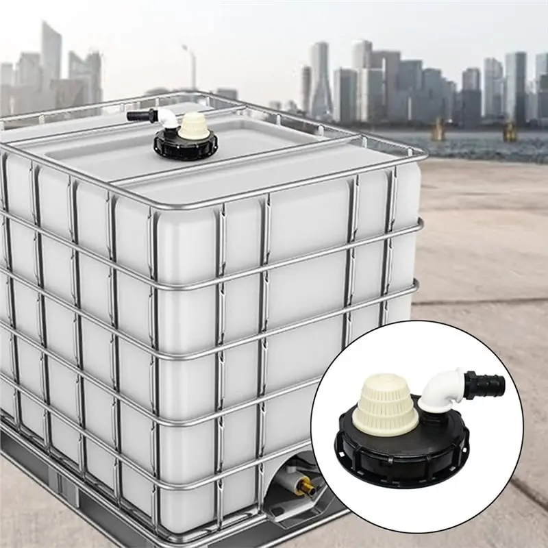 【CYBER MONDAY】For Pump Compatible Output IBC Tank Adapter Lid With Suction Set& Ventilation Tube For Water Tight Systems